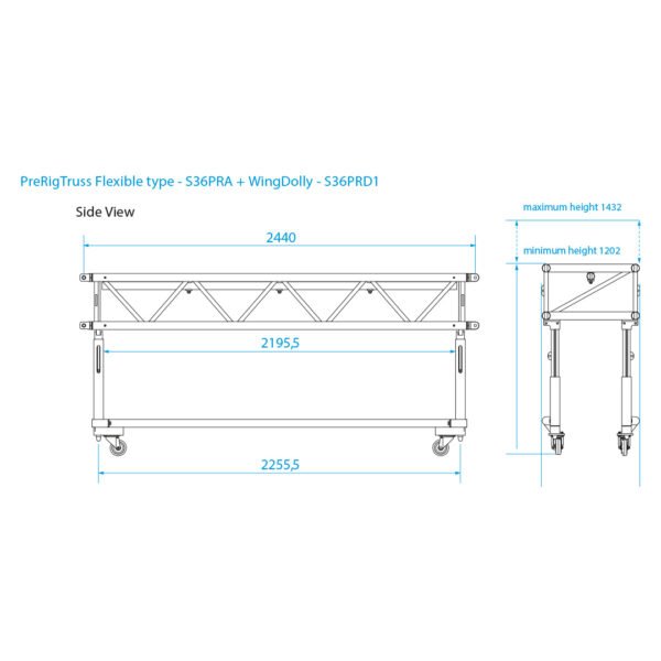 1S36PRF PreRigTruss de longitud fija S36PRF Pre Rig Truss