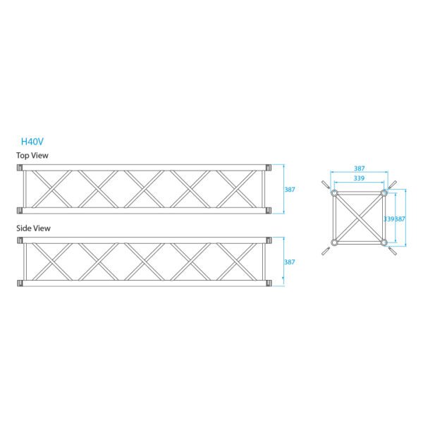 Longitud de armazón cuadrado H40V Cuadrado H40V