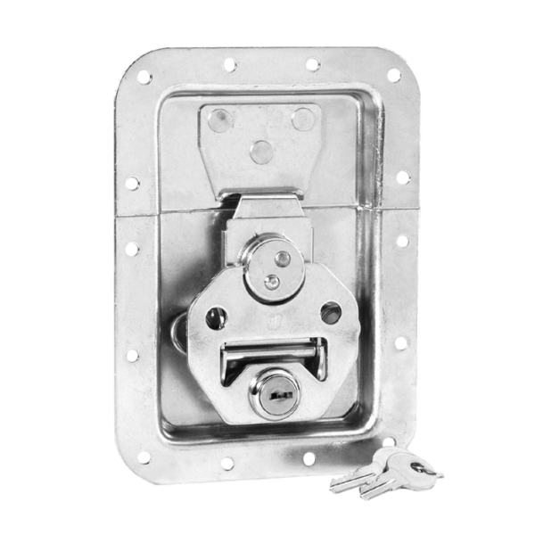 17250LS_1 CERRADURA DE MARIPOSA GRANDE C/ RESORTE C/LLAVE SIN PASO PERFIL 14MM - 17250 LS