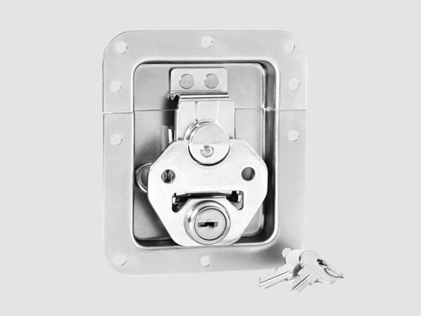 17290 LS PORTADA WEB CERRADURA DE MARIPOSA MED. C/RESORTE C/LLAVE SIN PASO PERFIL 14MM
