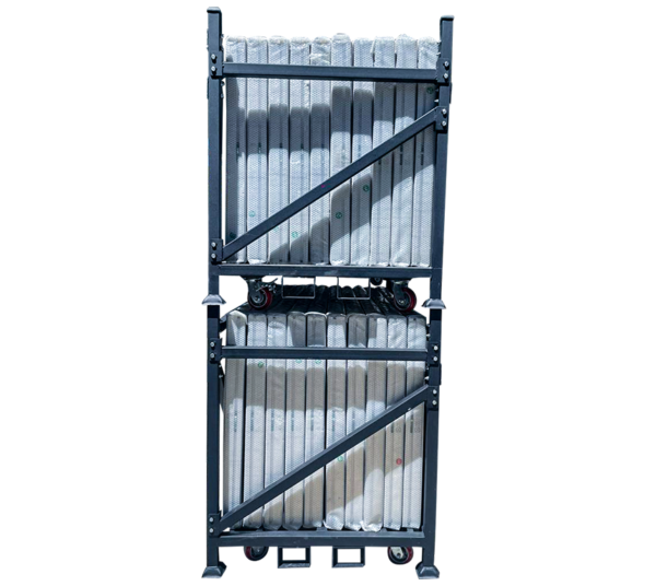 CARRO DE ESCENARIO DE ALUMINIO MODULAR PORTATIL - NEGRO