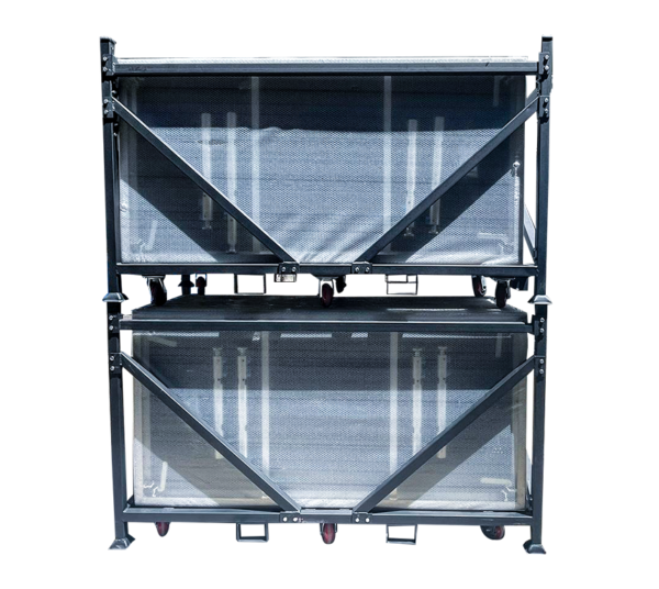 CARRO DE ESCENARIO DE ALUMINIO MODULAR PORTATIL - NEGRO