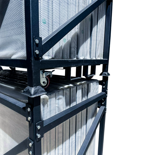 CARRO DE ESCENARIO DE ALUMINIO MODULAR PORTATIL - NEGRO