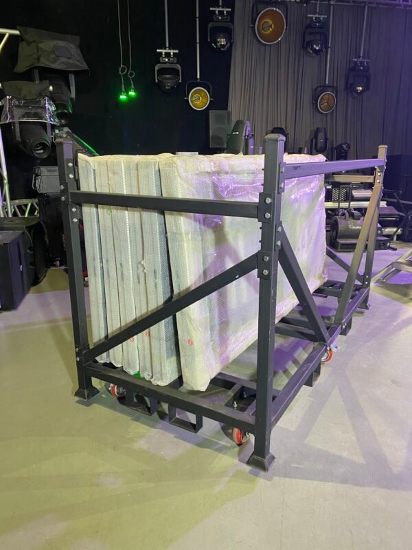 IMG_8217 CARRO DE ESCENARIO DE ALUMINIO MODULAR PORTATIL - NEGRO