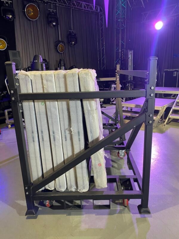 IMG_8220 CARRO DE ESCENARIO DE ALUMINIO MODULAR PORTATIL - NEGRO