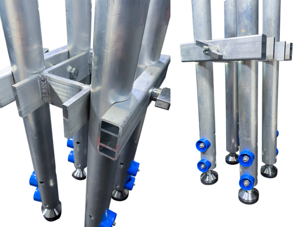 ABRAZADERA DE ALUMINIO DE 2 Y 4 PATAS PARA TARIMA