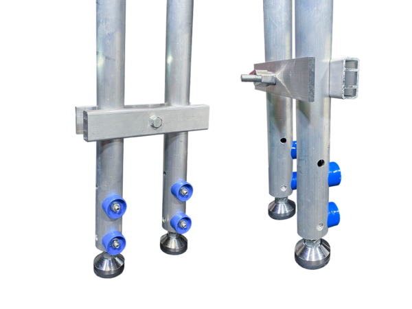 ABRAZADERA DE ALUMINIO DE 2 Y 4 PATAS PARA TARIMA