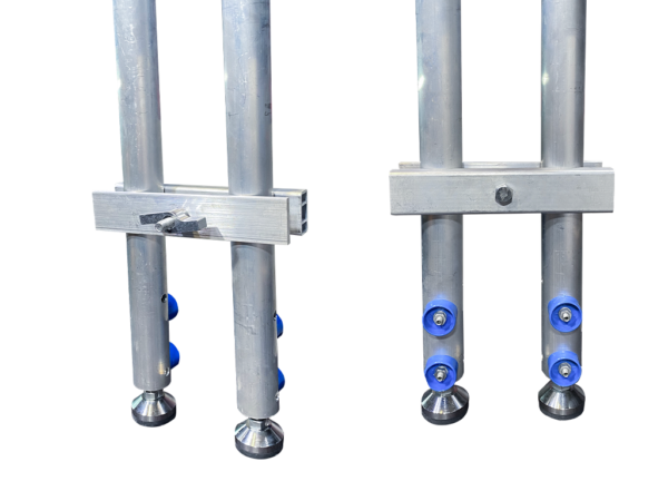 ABRAZADERA DE ALUMINIO DE 2 Y 4 PATAS PARA TARIMA