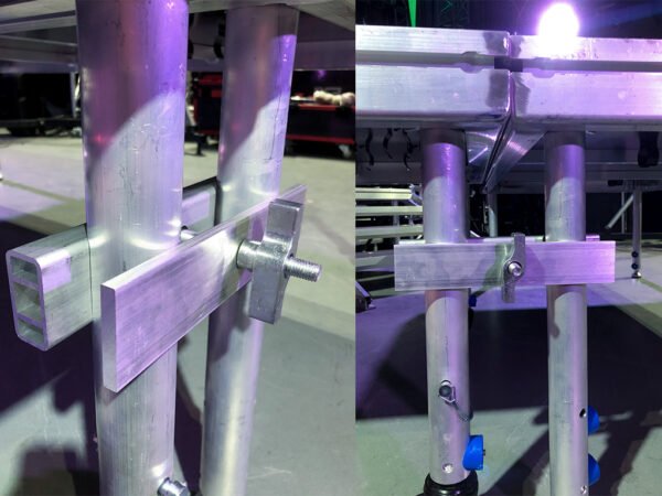 ABRAZADERA DE ALUMINIO DE 2 Y 4 PATAS PARA TARIMA