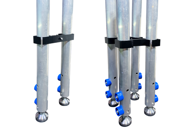 ABRAZADERA DE ACERO NEGRO DE 2 Y 4 PATAS PARA TARIMA